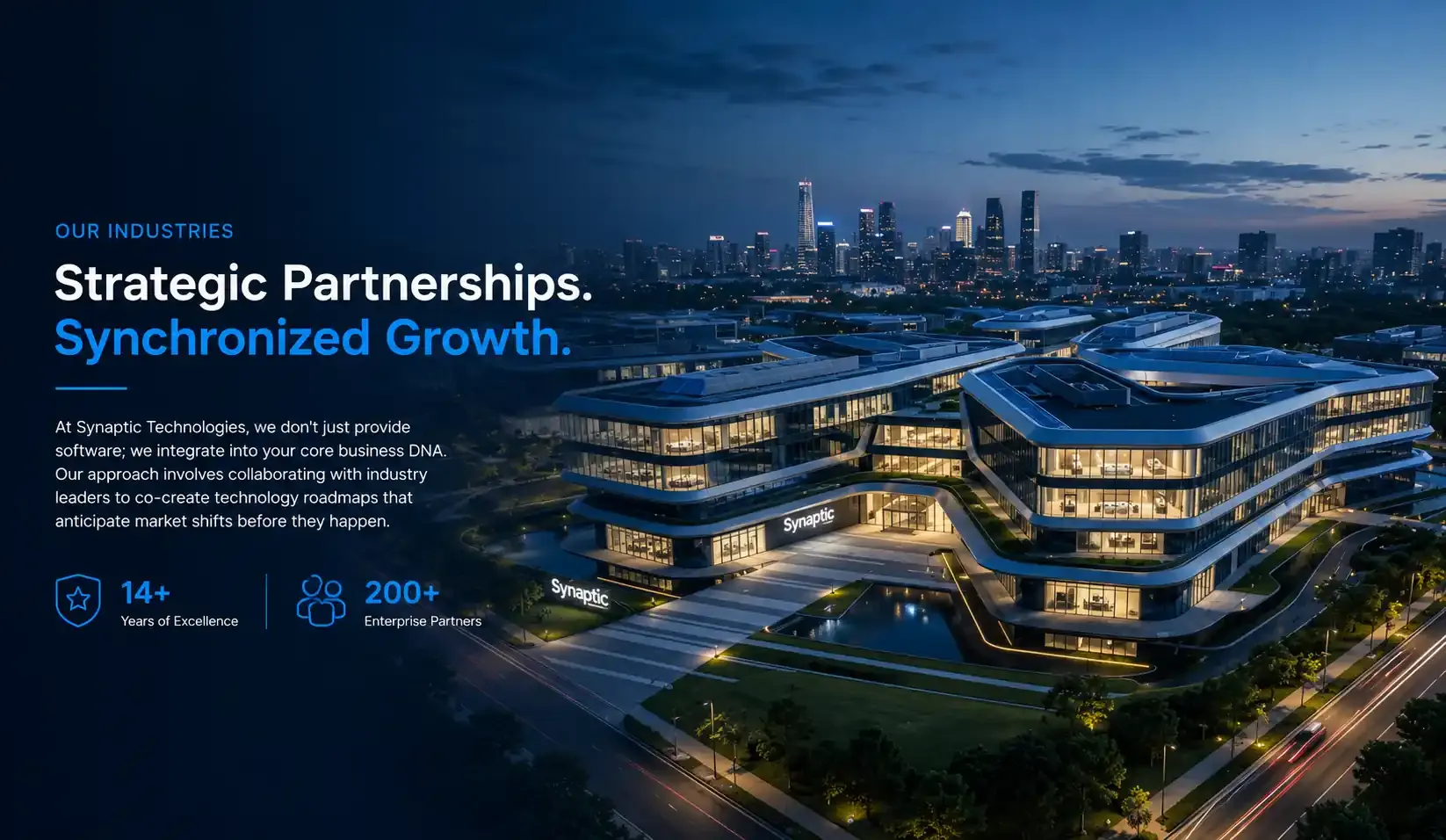 Synaptic Technologies enterprise partnership skyline